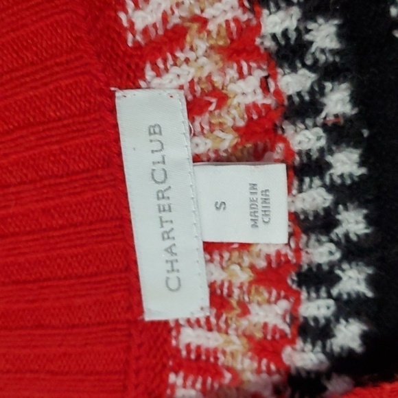 Charter Club Fair Isle Mock Turtleneck Sweater Small - Picture 4 of 9